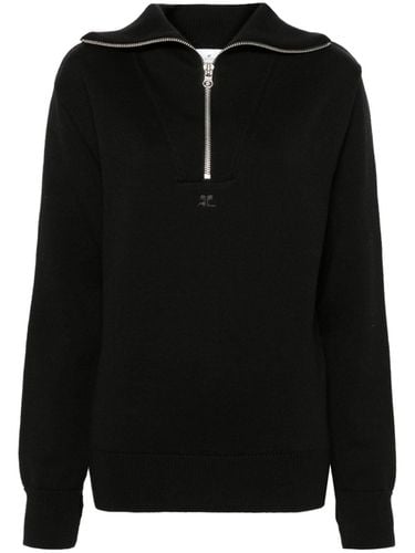 COURRÈGES - Wool Zipped Sweater - Courrèges - Modalova