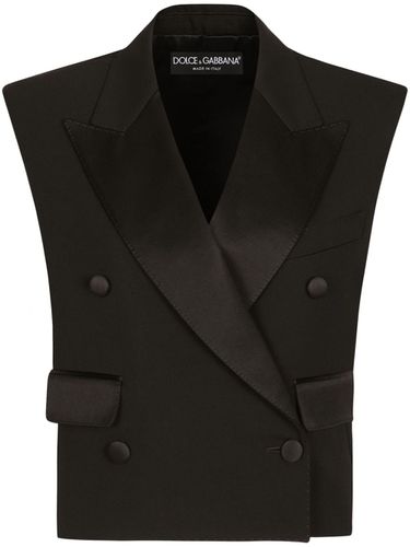 Wool And Silk Blend Double-breasted Vest - Dolce & Gabbana - Modalova