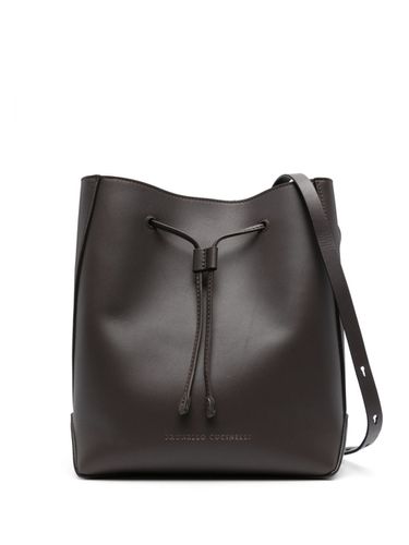 Leather Hobo Bag - Brunello Cucinelli - Modalova