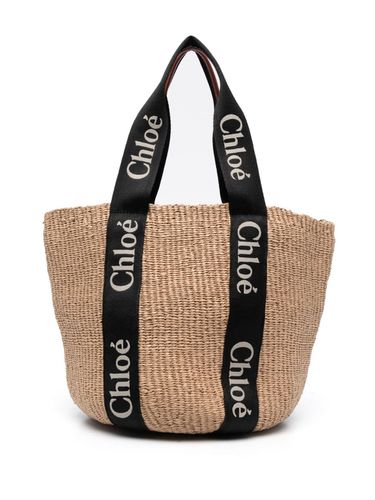 CHLOÉ - Woody Large Straw Basket Bag - Chloé - Modalova