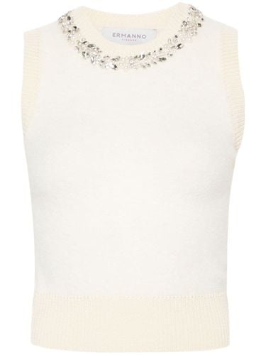 Wool Blend Embroidered Vest - Ermanno - Modalova