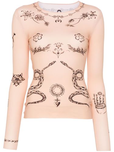 MARINE SERRE - Tattoo Print Top - Marine Serre - Modalova