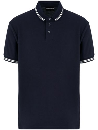 Logo Cotton Polo Shirt - Emporio Armani - Modalova