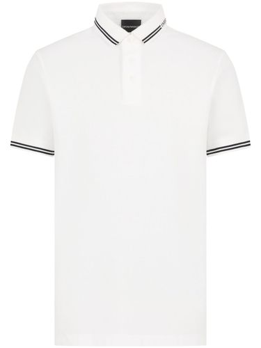 Logo Cotton Polo Shirt - Emporio Armani - Modalova