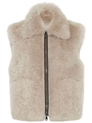 Shearling And Cashmere Reversible Waistcoat - Brunello Cucinelli - Modalova