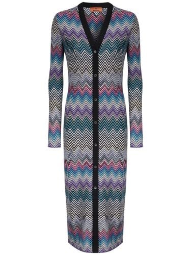 Zig Zag Motif Wool Cardigan - Missoni - Modalova