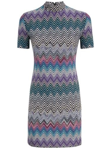 Zig Zag Motif Wool Mini Dress - Missoni - Modalova