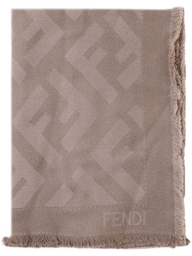 Ff Wool And Silk Blend Scarf - Fendi - Modalova