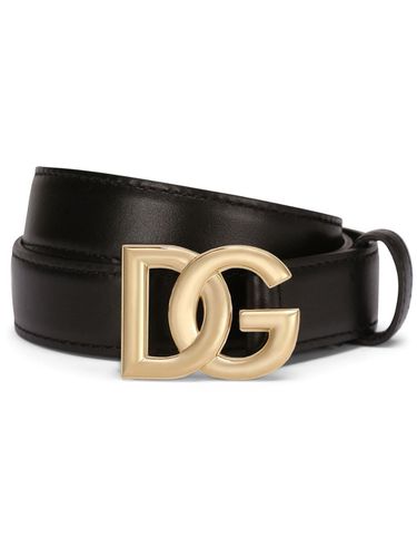 Dg Logo Leather Belt - Dolce & Gabbana - Modalova