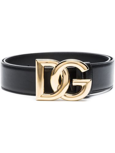 Dg Logo Leather Belt - Dolce & Gabbana - Modalova