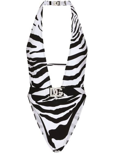 Zebra Printed One-piece Swimsuit - Dolce & Gabbana - Modalova