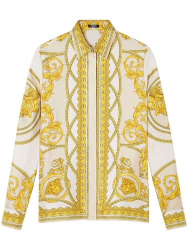 VERSACE - Barocco Print Silk Shirt - Versace - Modalova