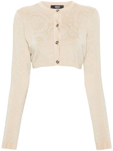 Barocco Texture Cropped Cardigan - Versace - Modalova