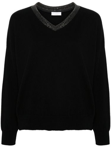 Cashmere V-necked Sweater - Brunello Cucinelli - Modalova