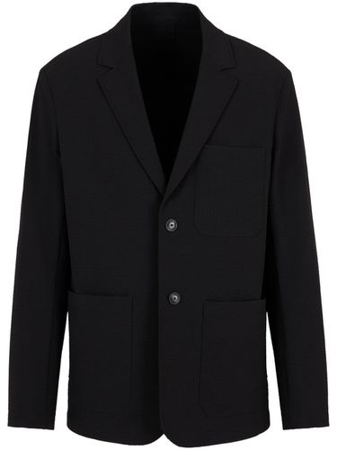 Nylon Single-breasted Jacket - Emporio Armani - Modalova