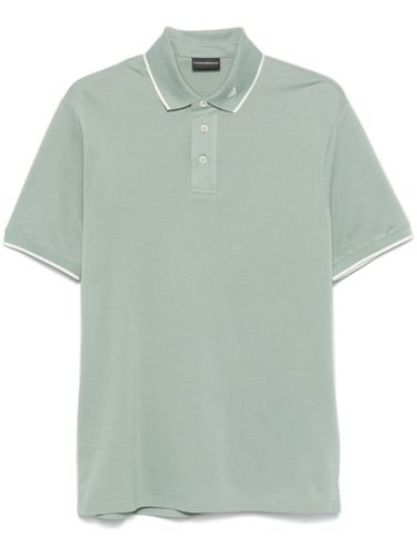 Logo Cotton Polo Shirt - Emporio Armani - Modalova