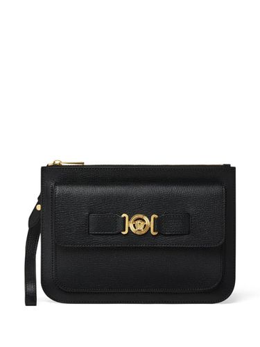 Medusa Biggie Leather Small Clutch Bag - Versace - Modalova