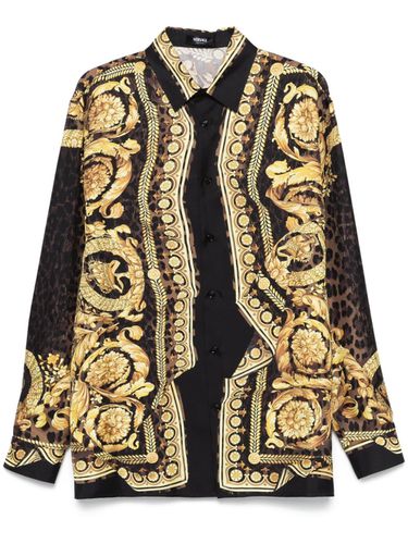 VERSACE - Barocco Print Silk Shirt - Versace - Modalova