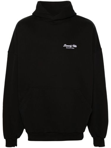 BALENCIAGA - Logo Cotton Hoodie - Balenciaga - Modalova