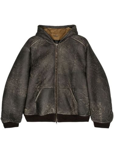 BALENCIAGA - Leather Hooded Jacket - Balenciaga - Modalova