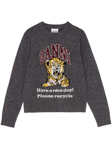 GANNI - Wool Crewneck Sweater - Ganni - Modalova