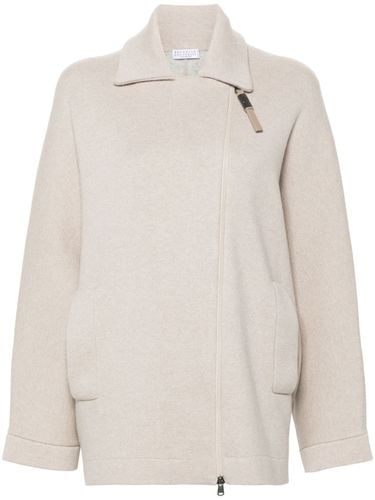 Cashmere Zipped Cardgian - Brunello Cucinelli - Modalova