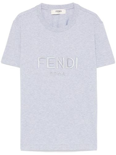 FENDI - Fendi Roma Cotton T-shirt - Fendi - Modalova