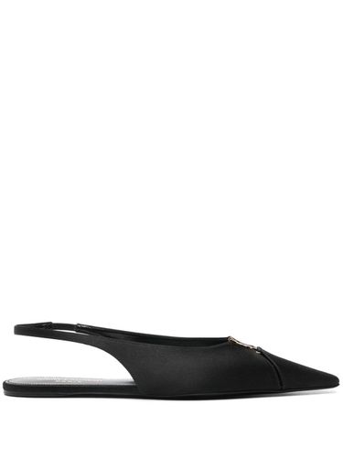 Crepe Satin Slingback Ballets - Saint Laurent - Modalova