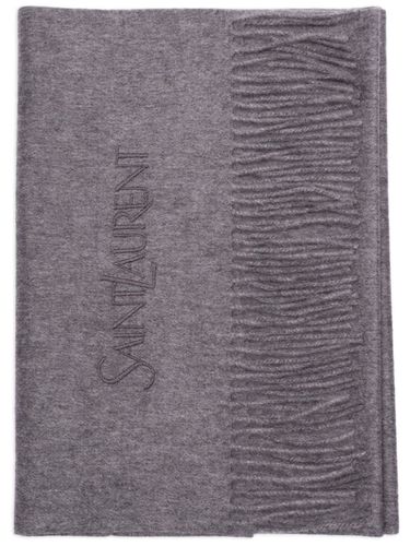 Cashmere Fringed Scarf - Saint Laurent - Modalova