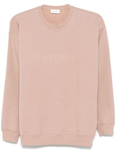 Logo Cotton Sweatshirt - Saint Laurent - Modalova