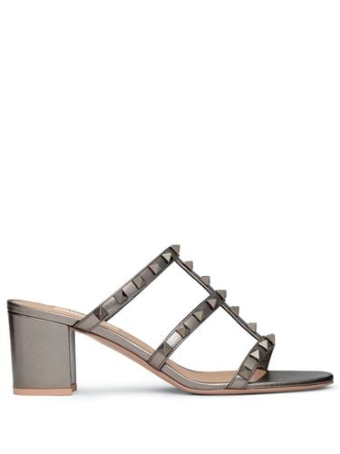 Rockstd Laminated Leather Sandals - Valentino Garavani - Modalova