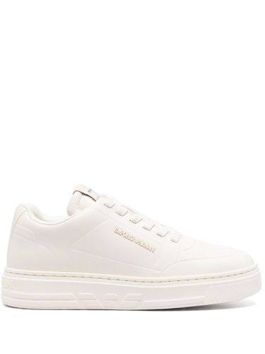 Logo Leather Sneakers - Emporio Armani - Modalova