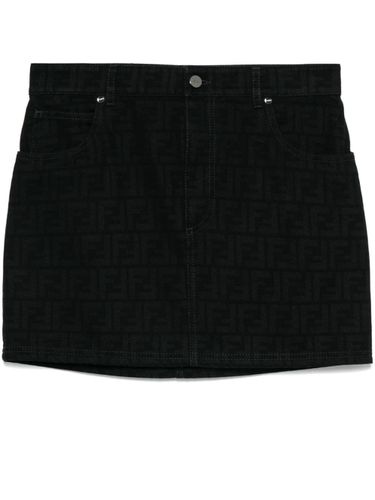 FENDI - Ff Denim Mini Skirt - Fendi - Modalova