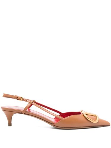 Slingback Vlock Leather Pumps - Valentino Garavani - Modalova