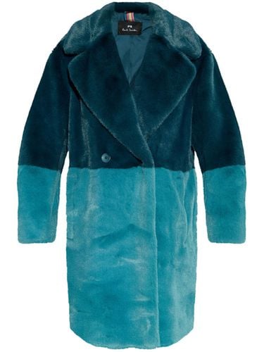 Faux Fur Bicolor Coat - PS Paul Smith - Modalova