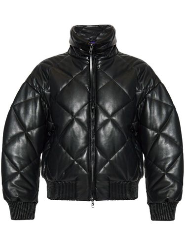 Leather Effect Bomber Jacket - Emporio Armani - Modalova