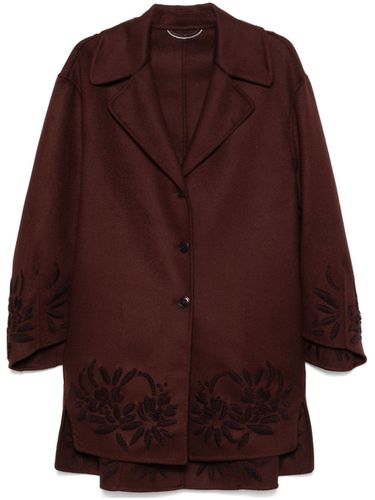 Embroidered Wool Coat - Ermanno Scervino - Modalova