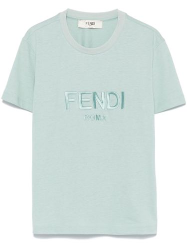 FENDI - Fendi Roma Cotton T-shirt - Fendi - Modalova