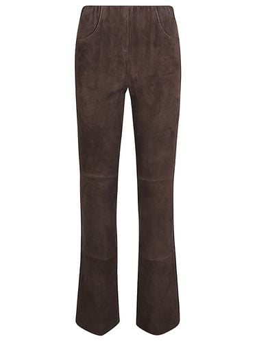 Suede Leather Trousers - Via Masini 80 - Modalova