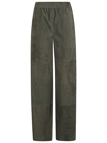 Suede Leather Trousers - Via Masini 80 - Modalova