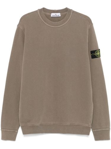 Logo Cotton Crewneck Sweatshirt - Stone Island - Modalova