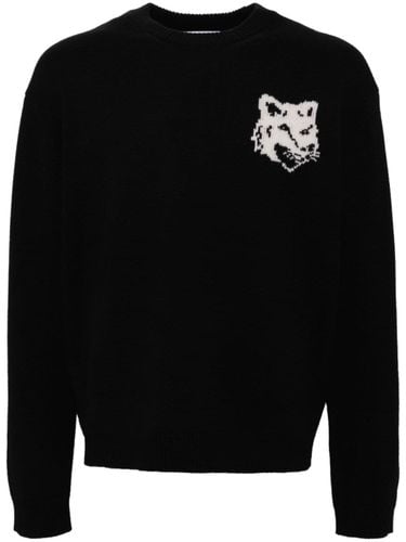 Fox Head Wool Jumper - Maison Kitsune' - Modalova