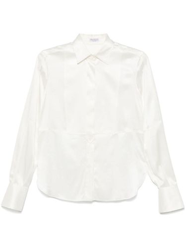 Silk Stain Shirt With Shiny Details - Brunello Cucinelli - Modalova