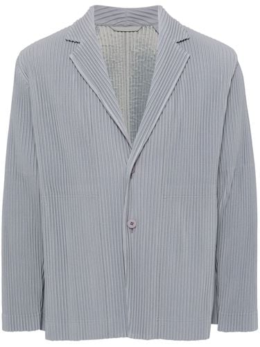 Pleated Single-breasted Blazer Jacket - Homme Plisse' Issey Miyake - Modalova