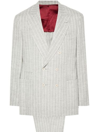 Wool Pinstriped Men's Suit - Brunello Cucinelli - Modalova