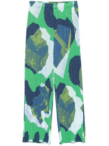 Printed Trousers - Pleats Please Issey Miyake - Modalova