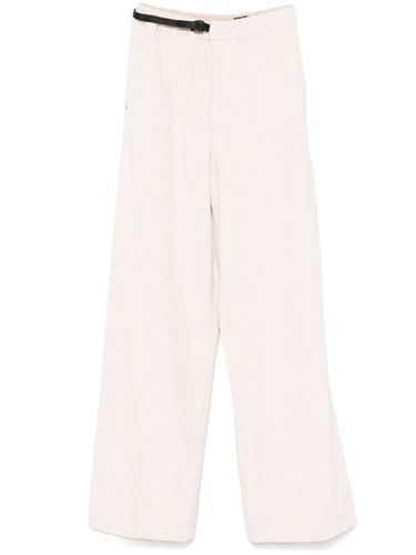 WHITE SAND - Cotton Blend Trousers - White Sand - Modalova