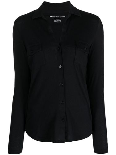 Cashmere Blend Crewneck Shirt - Majestic - Modalova