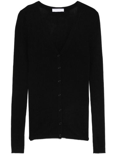 Wool And Silk Blend V-necked Cardigan - Majestic - Modalova