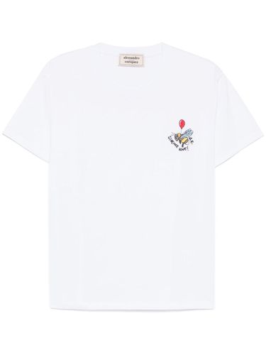 Embroidered Cotton T-shirt - Alessandro Enriquez - Modalova